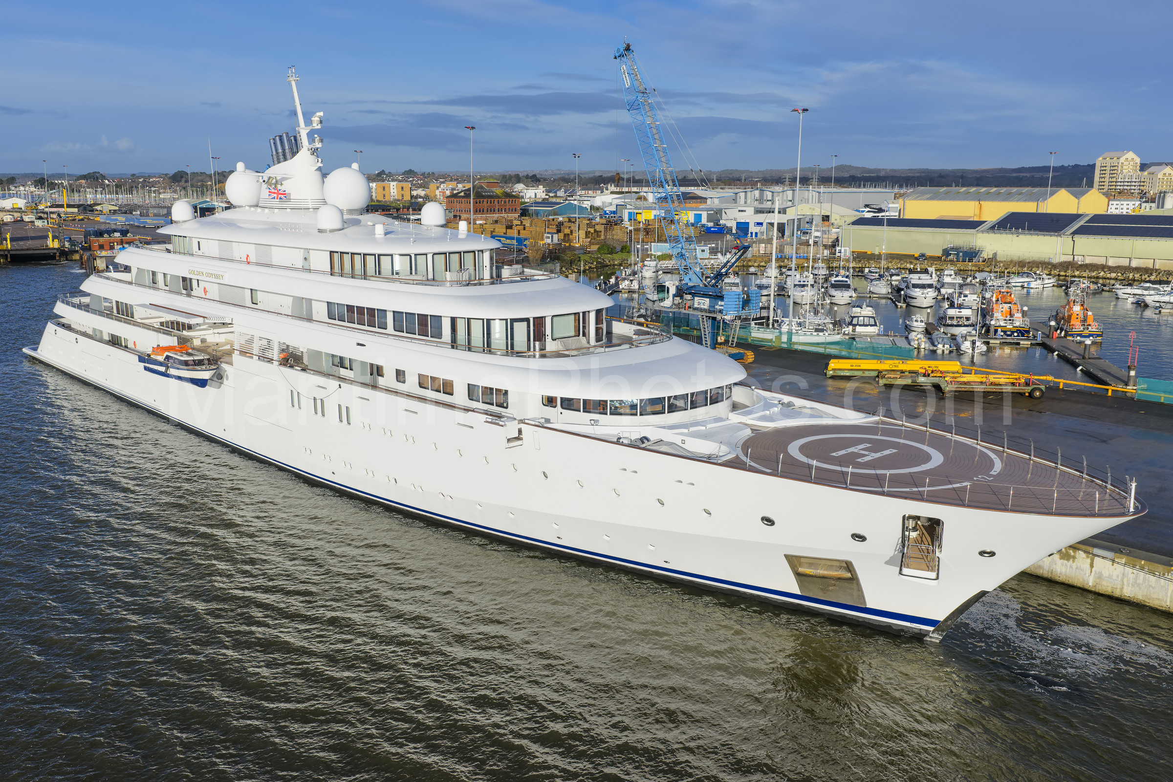 Golden Odyssey Motor Yacht IMO 9648788 at Poole, UK