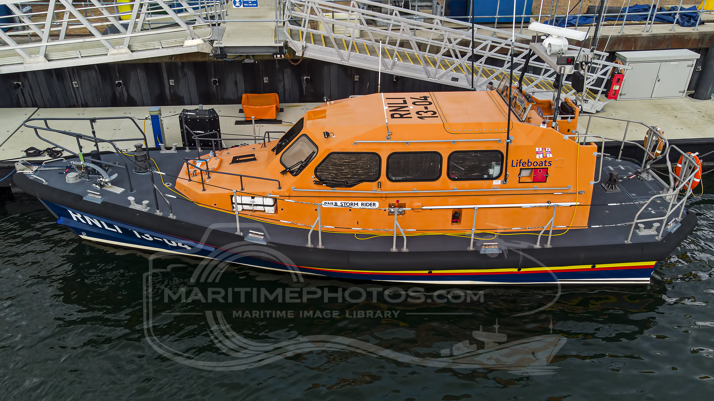 Shannon Class 13-04 "RNLB Storm Rider" RNLI – Shannon Class at Poole, United Kingdom
