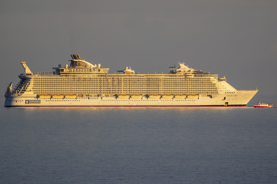 Allure of the Seas at Poole Bay, UK