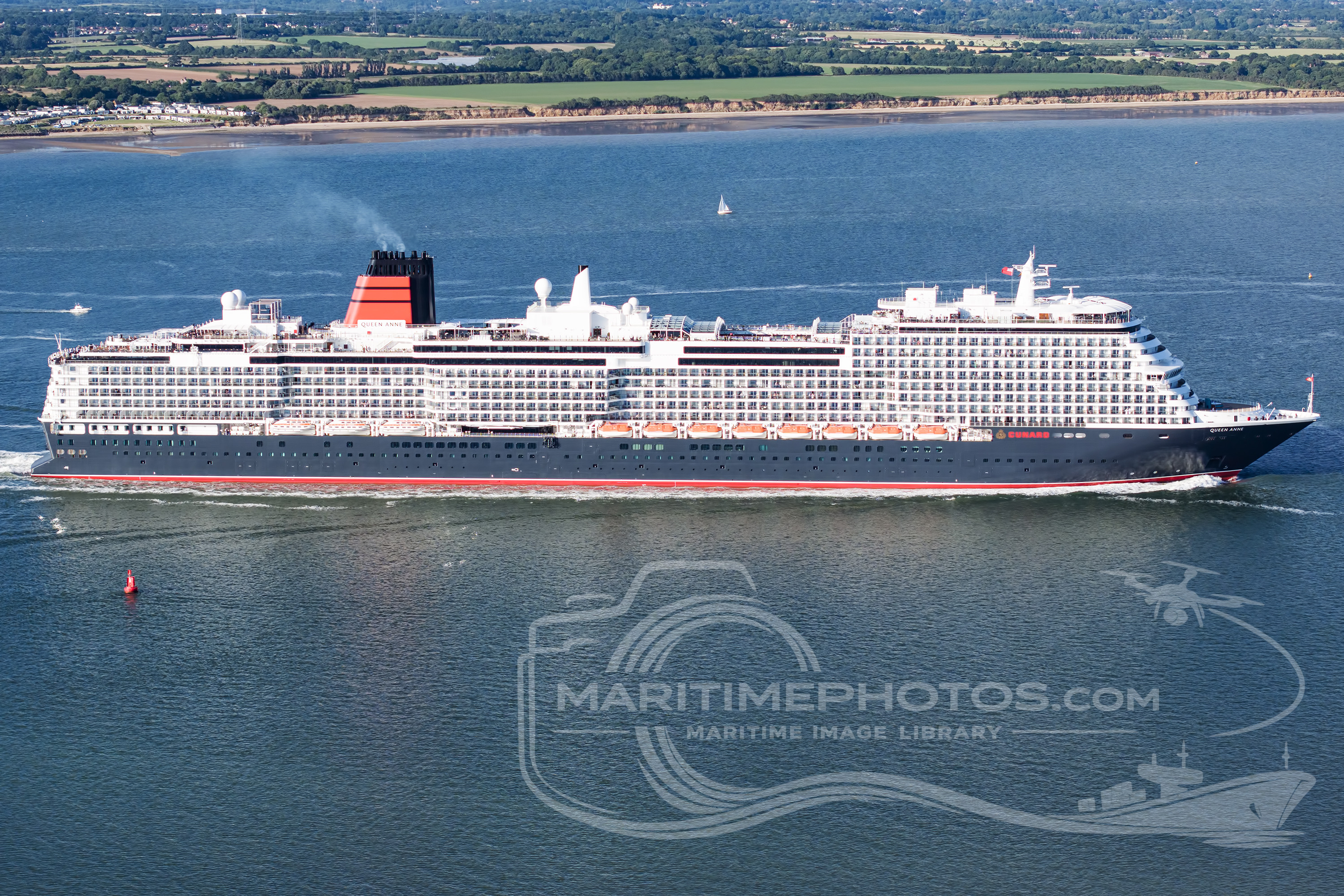 Queen Anne Cruise Ship IMO 9839399 at Southampton, UK