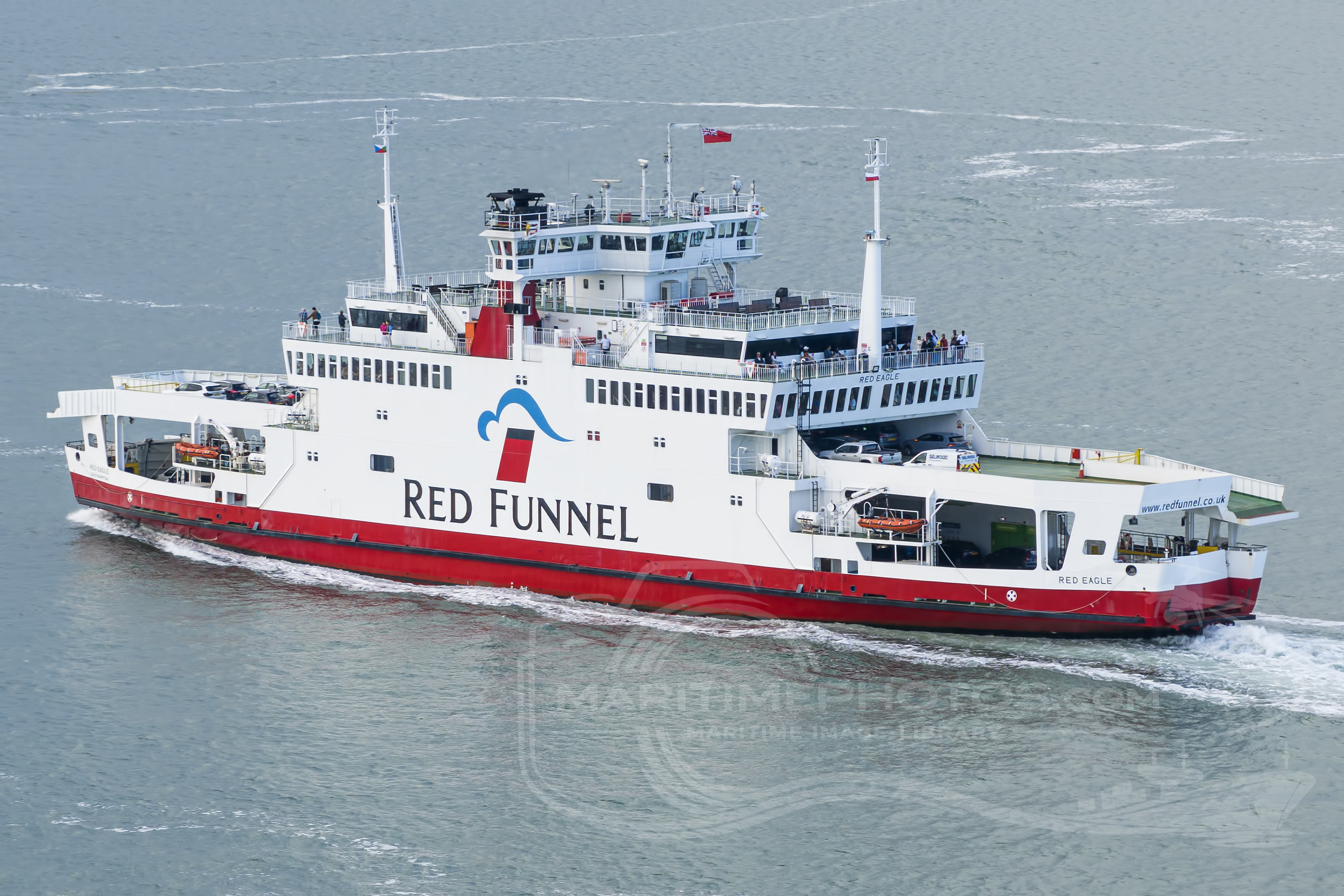 Red Eagle Ferry at Calshot Reach, United Kingdom