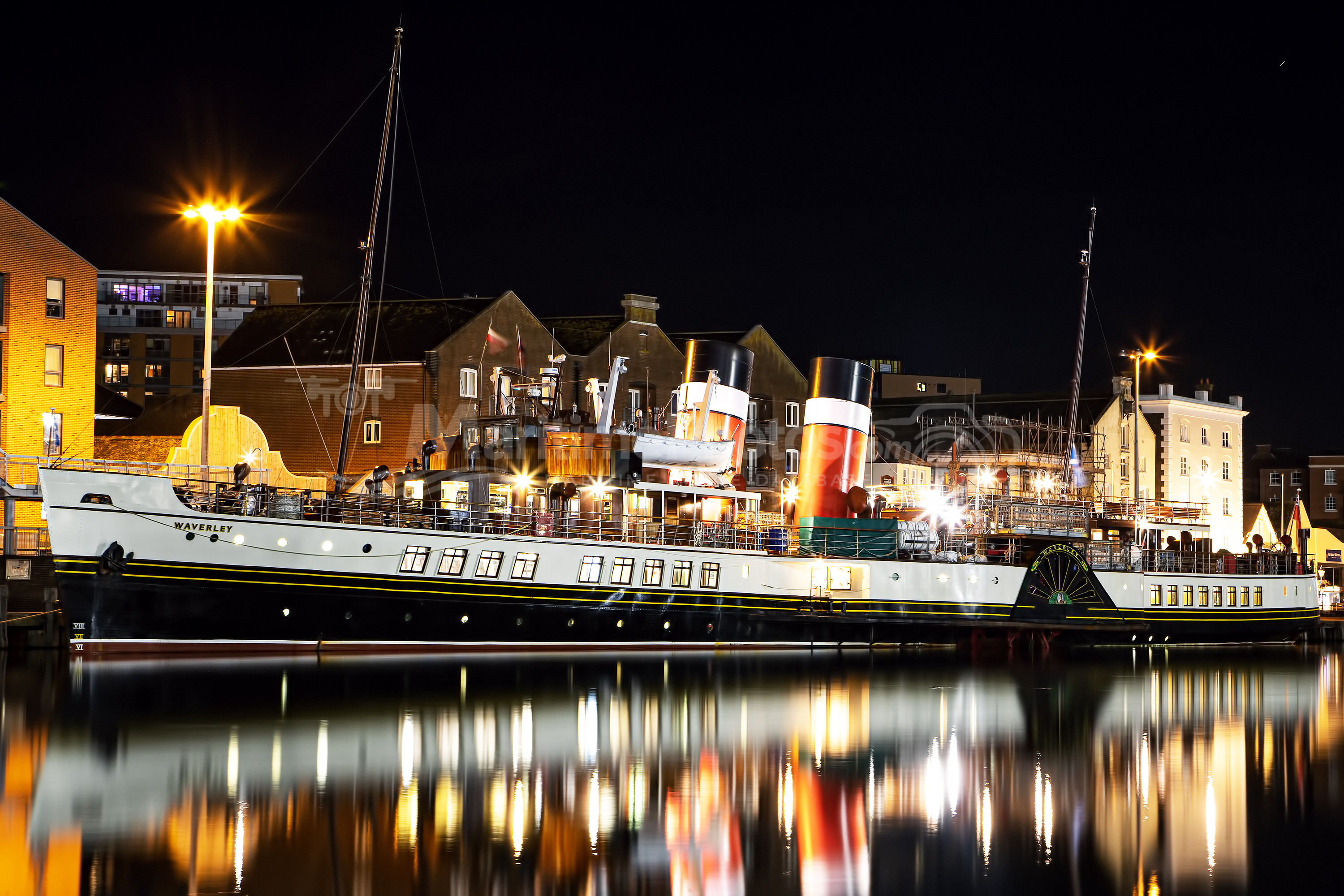 PS Waverley Paddle Steamers IMO 5386954 at Poole Quay, UK