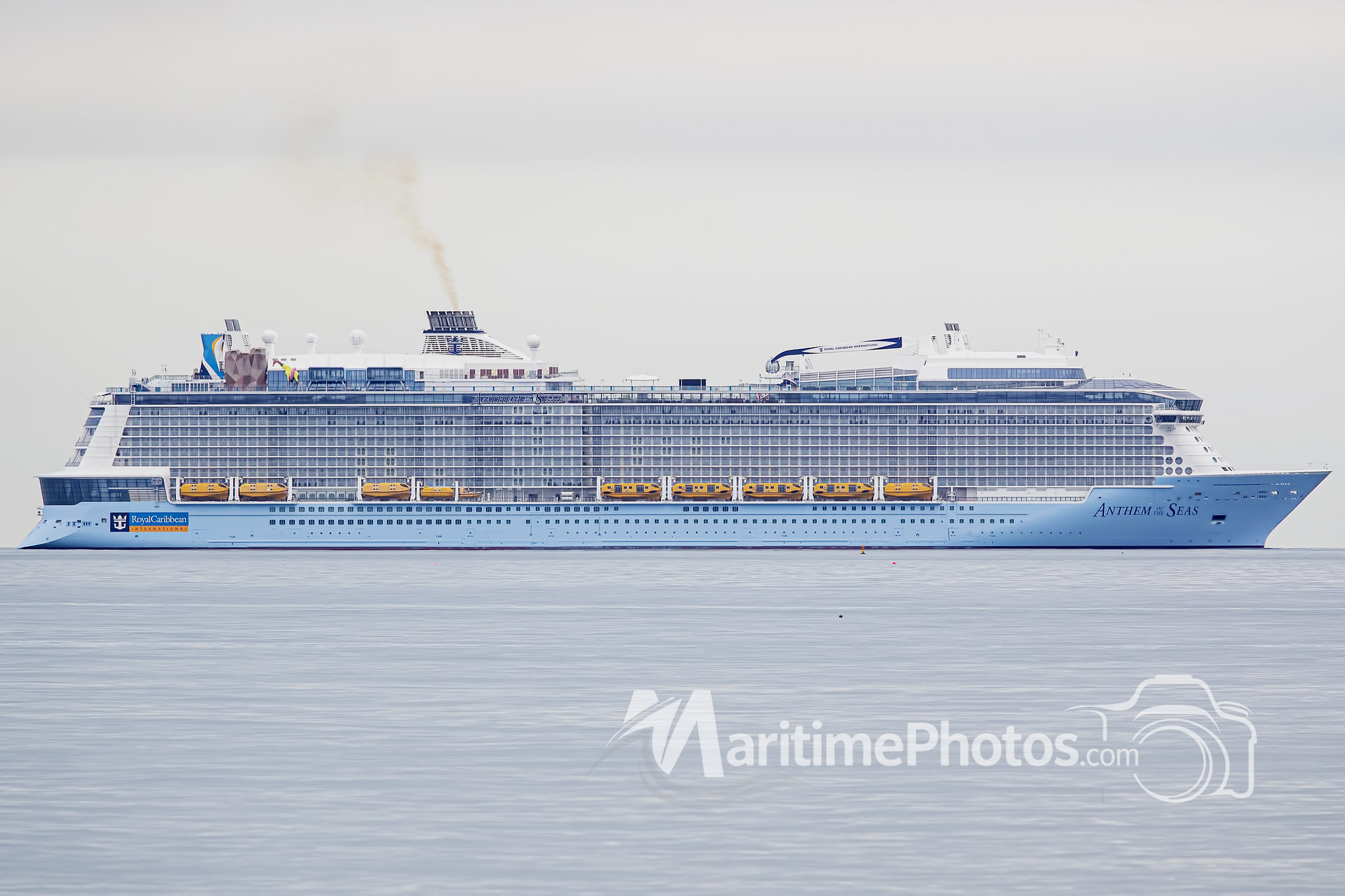 Anthem of the Seas Cruise Ship IMO 9656101 at Poole Bay, UK