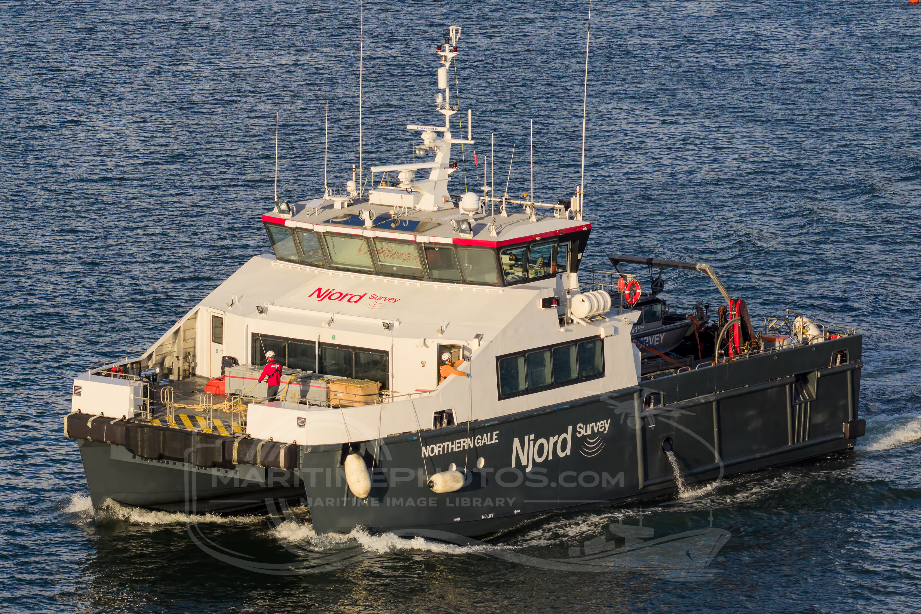 Northern Gale Crew Transfer Vessel (CTV) IMO 9799290 at Studland, United Kingdom