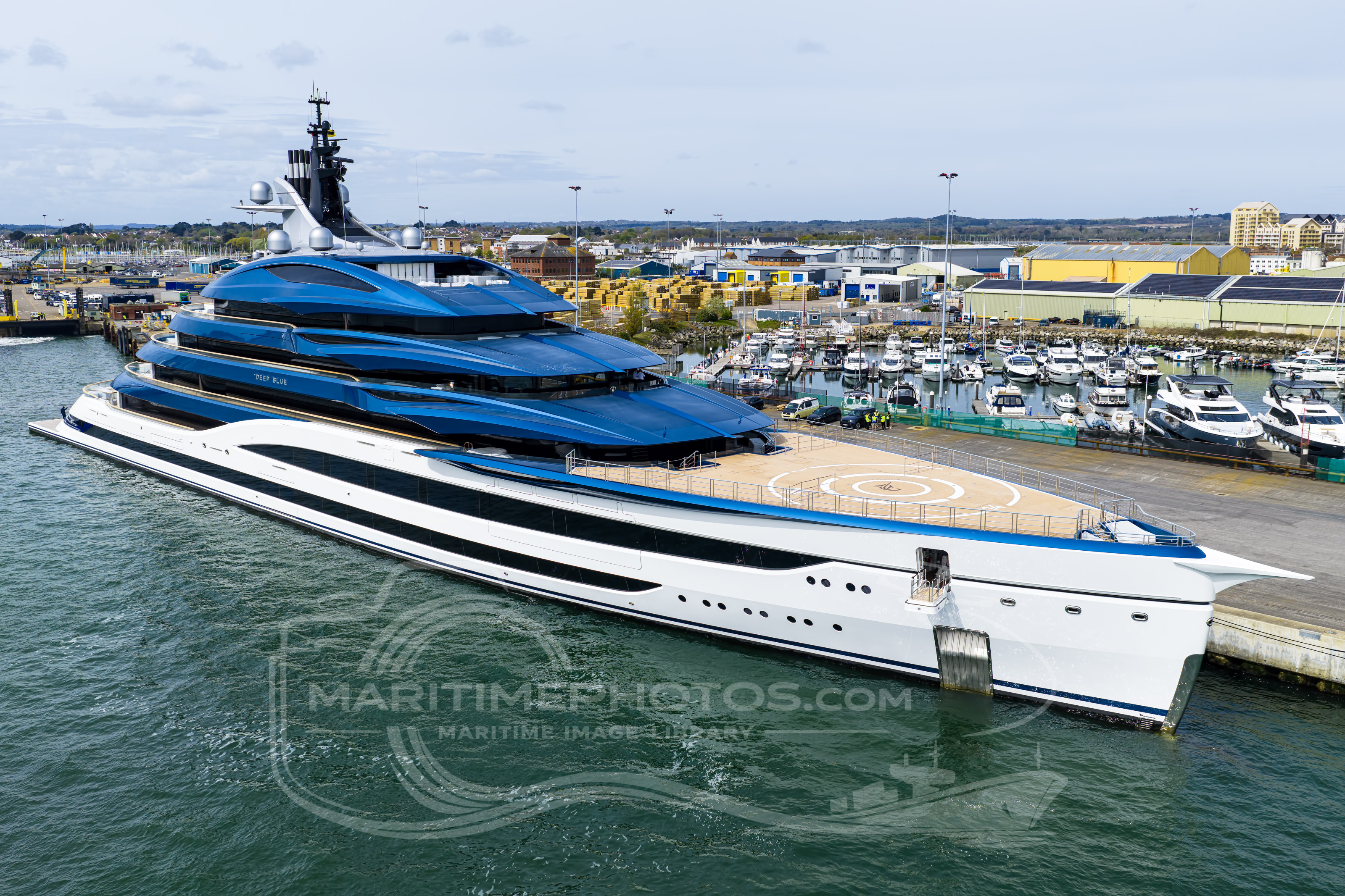 Deep Blue Motor Yacht IMO 9950686 at Poole, United Kingdom