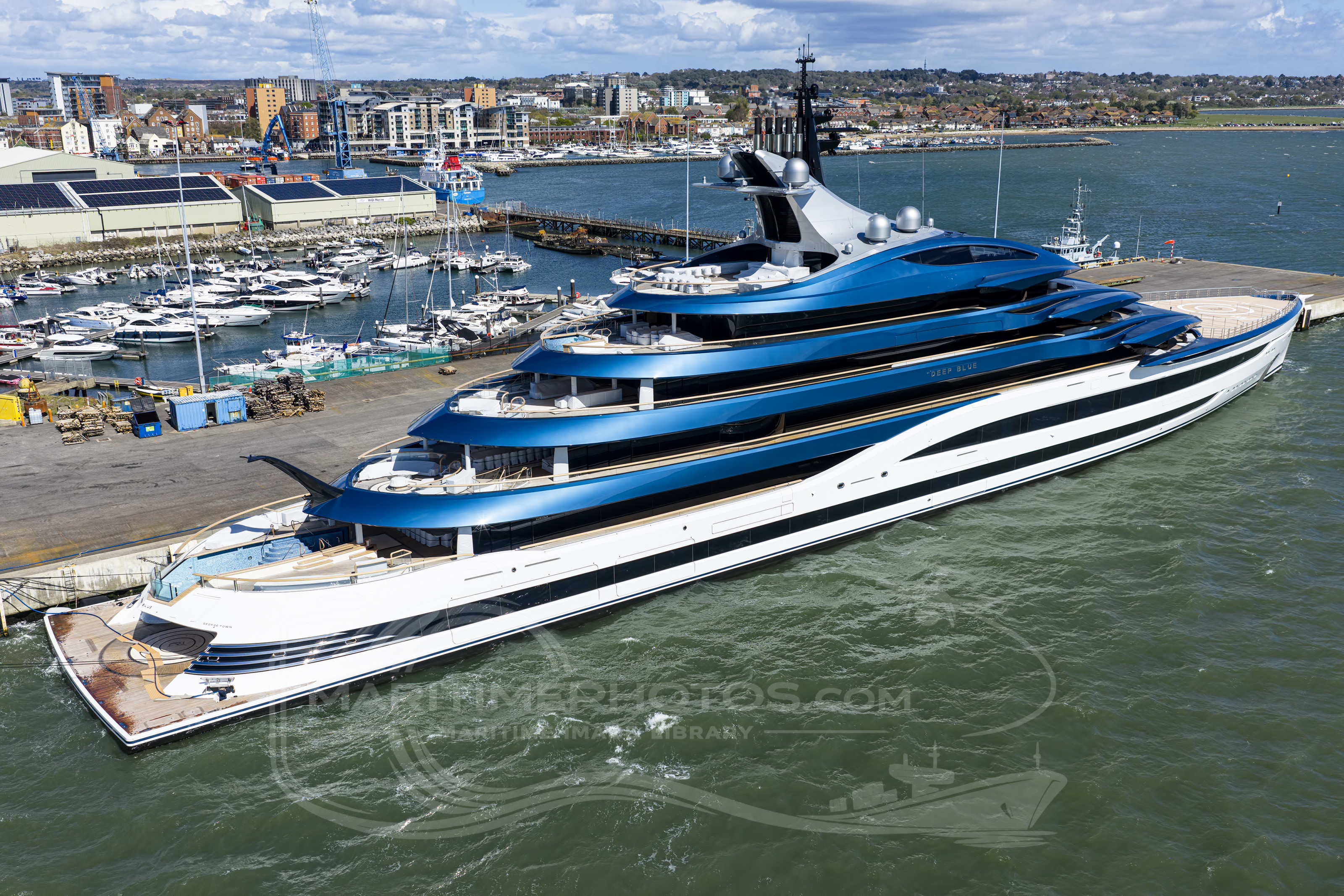 Deep Blue Motor Yacht IMO 9950686 at Poole, United Kingdom