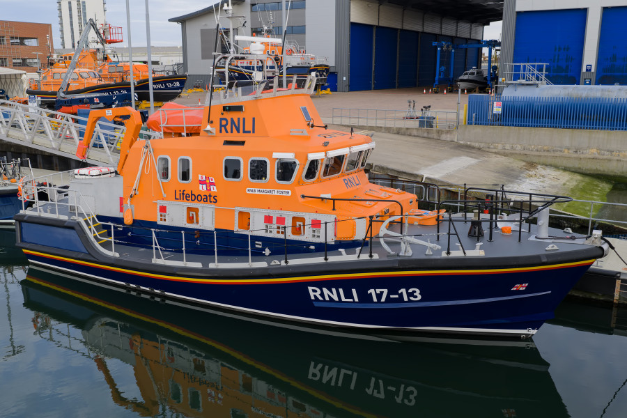 Severn Class 17-13 "RNLB MARGARET FOSTER" at Poole, United Kingdom