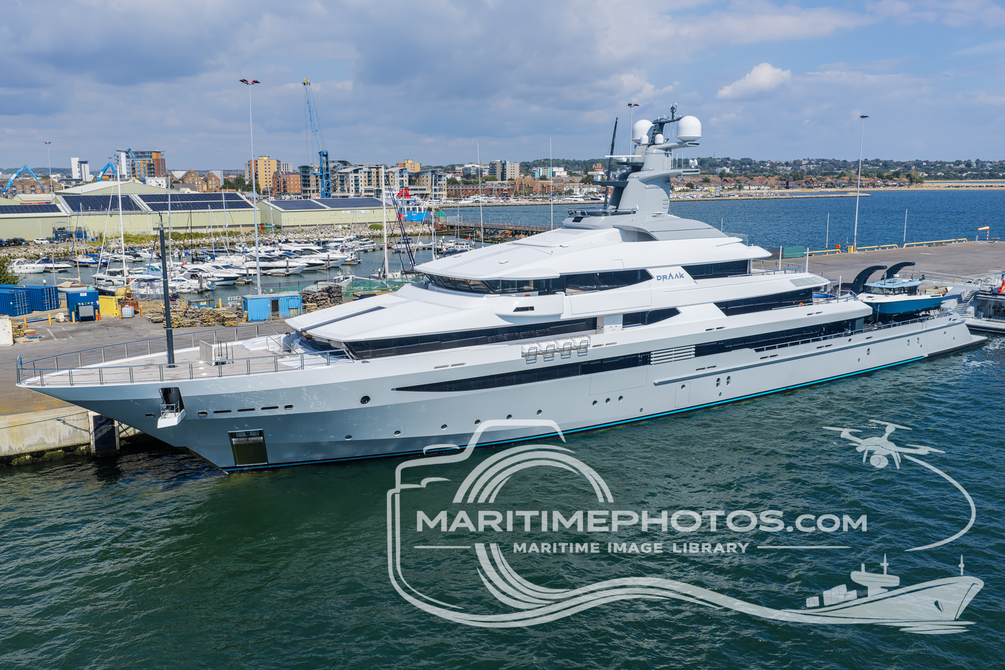 Draak Motor Yacht IMO 1012086 at Poole, United Kingdom